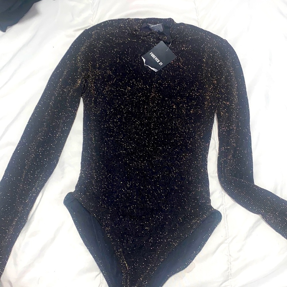 Black/Gold Bodysuit
